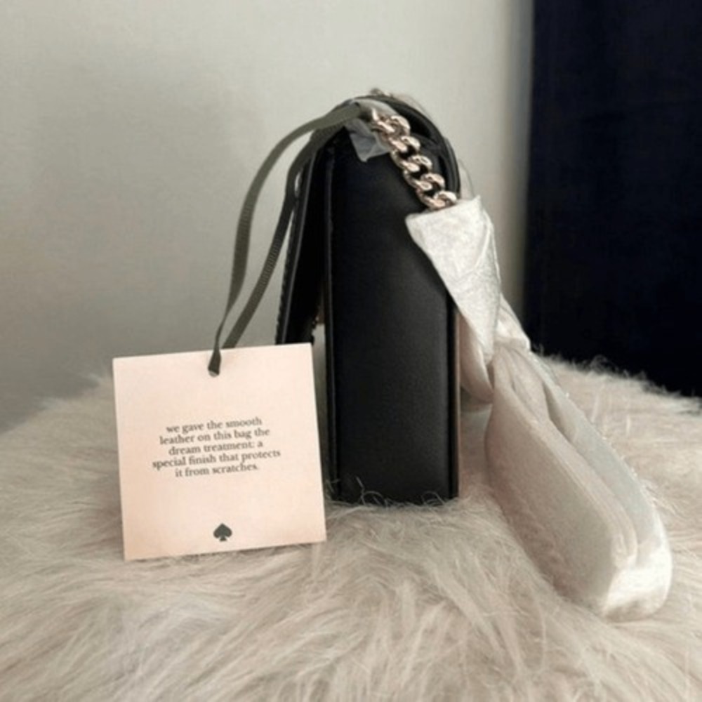 Kate Spade Gentle Panda Crossbody‎ Leather Wallet Bag, Pink/Black, NWT - Picture 15 of 16